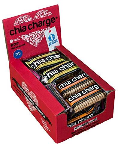 Mini and Big Flapjacks Pack - Chia Seeds - Energy Bar - Healthy Snack Bar - Running, Gym and Cycling Energy - Nut Free - Lunchbox Snack (3 Flavours Berry/Banana/Original Sea Salt, 18 x 30g)