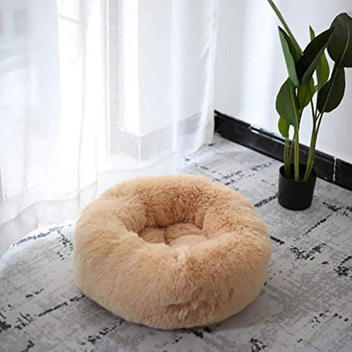 Findm Store Super Weich Warm Haustierbett Rund oder Oval Höhlenbett Waschbar Hundekörbchen Kuschelig Plüsch Katzenkissen S/M/L/XL für Katzen und Welpen
