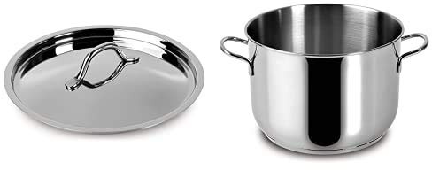 Lagostina Coperchio Every Acciaio Inox 18 10 Cm24 Pentole e Preparazione Cucina, Inossidabile, Argento, 24 cm + Pentola, Acciaio Inox, Diametro 24 cm, 7 Litri, Altezza 17,3 cm