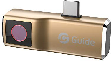 Guide MobIR Caméra thermique pour smartphone Résolution infrarouge 120 × 90 -20 ℃ ~ 120 ℃, poids 20 g, gris foncé, argenté, doré