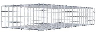 GABIONA Gabione 100 × 20 × 50 cm (L x H x T) – Steinkorb aus 4 mm Draht, Maschenweite 5 × 5 cm, C-Ring Verschluss + Gratis-Zange – ideal für Sichtschutz, Gabionenzaun, Gartenmauer und Steinkorbwand