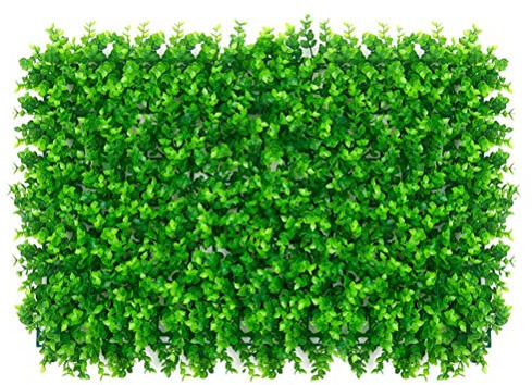 1 Pièce Clôture de Feuille Artificielle Décorations arrière-Plan Accessoires, Haie de Lierre Faux, Revêtement de Balcon Résistant aux Intempéries, pour Bureau Maison(Feuille de Eucalyptus)