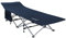 Skandika Viia/Erola Campingliege | Bequemes Klappbett, stabile, große Liegefläche, faltbar, Seitentasche | Campingbett für Zelten, Festival, Zuhause (Dunkelblau | 208 x 75 cm | Bis 200 kg)