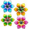 SUNNEKO 4 Stücke Metall Blumen Deko Blumen Wandtattoo Garten Balkon Wanddeko Wand Gartendeko Wohnzimmer Dekoration gartendekoration wanddekoration Skulptur Statuen Home Dekorationen Outdoor-Zaun