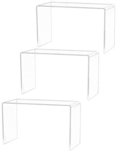 YARNOW Warenträger Dekobrücke Schuhständer Acryl U- Ständer 3 Stücke Dekoständer Dekotreppe Präsentationsdisplay Display Risers Schmuck Display Riser Shelf U- Aufsteller Präsentationsständer