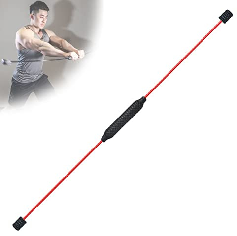 DYK&NX High-Frequency Vibration Training bar, Abnehmbarer Standard Schwingstab mit rutschfest Griff zum für Fitness Reha und Gymnastik Übungen (Color : Red)