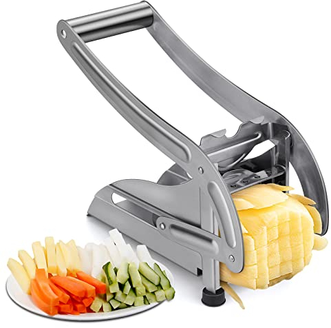 95Street Cortador de Patatas Fritas de Acero Inoxidable - Máquina Profesional para Uso Doméstico y Comercial