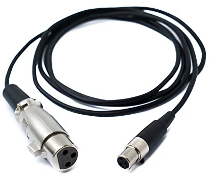 System-S Audio Kabel 150 cm Mini XLR 3 polig Buchse zu XLR 3 polig Buchse Adapter Schwarz