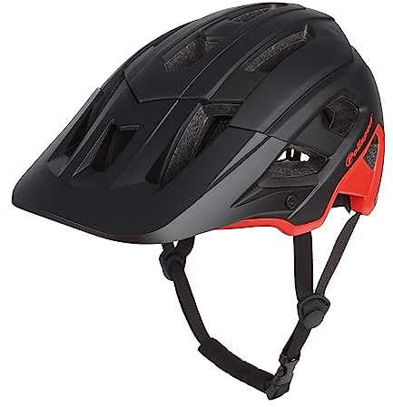 Polisport Helmet Mountain Pro-(M=55/58) Hjälm, Unisex-vuxen, Svart/Röd