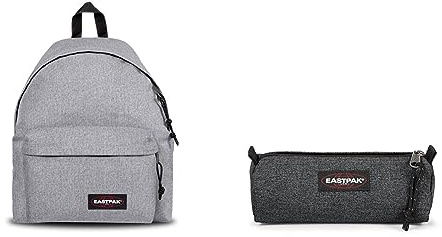 EASTPAK SAC DOS PADDED 24L AUTHENTIC SUNDAY GREY & Benchmark Single Trousse, 21 cm, Gris (Black Denim)