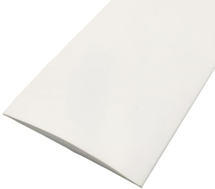 Bodenübergangsstreifen, 1 m x 5 cm, selbstklebend, PVC, Bodenbelag-Schwellenstreifen für Fliesen, Holz, Laminat, Fugenspalte (weiß)