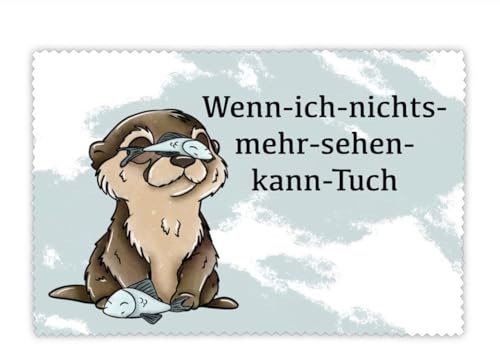 Brillenputztuch Otter // Brillenputztuch lustig mit Spruch // Otter Geschenk