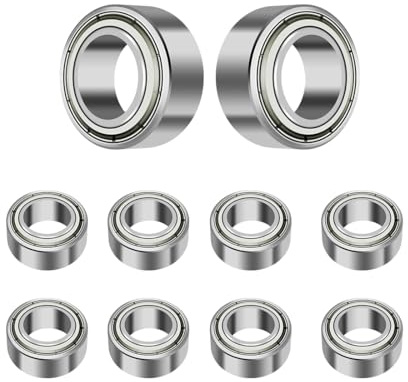 ANGEEK 10 Stück 684 ZZ Kugellager 4 mm x 9 mm x 4 mm,Vorgeschmiert,Doppeldichtung, 684ZZ Rillenkugellager