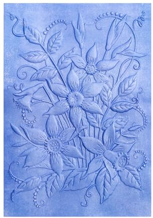 OTCRAFT 3D Embossing Folders Daffodil Clear Textured for Card Making,Embossing Template Paper Card Embossing Stencil for DIY Scrapbooking Photo Album Card Paper Craft Decoration 6.3 L x 4.5 W