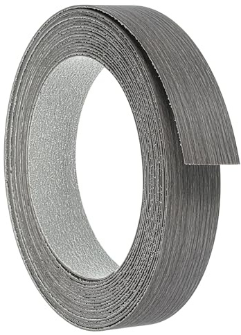 QUARKZMAN Cinta de Borde de Pvc 1 1/2 Pulgadas X 33 Pies Autoadhesiva para Recubrimiento de Chapas con Adhesivo Termofusible Pre-Encolado para Reparación de Muebles, Madera Negra