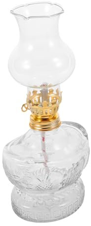 Warmhm Kleine Bauernhauslampe Aus Glas Vintage Petroleumlampe Für Innenbereich Hängende Öllampe Retro Stil Alte Laterne Dekorative Sturmlampe Für Wohnraum Tisch Nachttisch