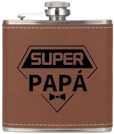 Regalo Papa-Petaca Personalizada,Rainsar Petacas de Alcohol de Acero Inoxidable,Portátil petaca whisky para Escalada,Camping,Senderismo,Viajes,Regalo Padre Cumpleaños,Regalos Originales para Papa