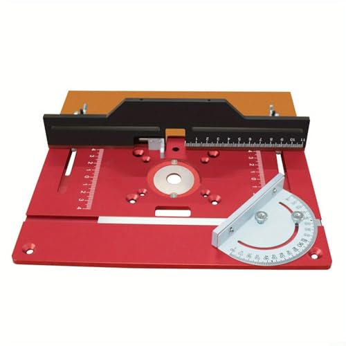 Piastra in alluminio per fresatrice e fresatrice per la lavorazione del legno, con guida per seghe da tavolo, banco da lavoro, fresatrice elettrica per legno, compatibile RT0700c (A)