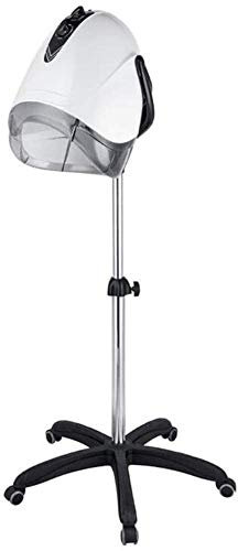 DUIRHNFV vaporizador de Pelo de salón de pie de 1000w, procesador de Color de secador de Pelo para Tratamiento de Cabello Herramientas de SPA de barbero Base de Piso rodante/Blanco