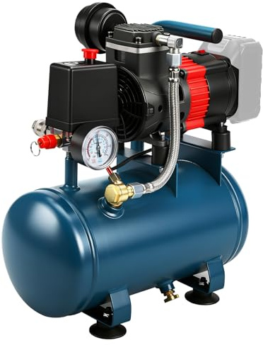 Compresor de aire comprimido para batería Makita de 18 V, compresor de aire portátil de 8 bares de presión de trabajo, capacidad de botella de gas de 6 L, inflado rápido para herramientas neumáticas