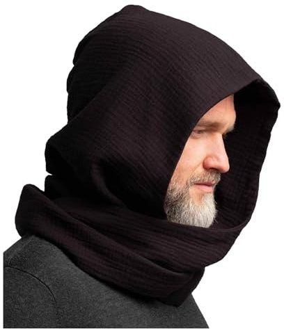 Generisch Trendiger Damen Kapuzenschal Aus Baumwolle 2-in-1-Anzug Einfarbig Pullover Mütze Schal Wärmemütze Erwachsene Wintermütze Für Jugendliche Kapuzenschal Für Damen Winter Kapuzenschal Mütze
