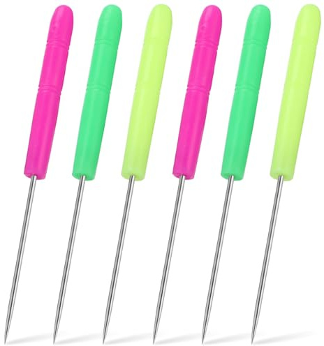 FIXOSHEE Strumento per Cucire e Ago Punteruolo 50 Pezzi Colorati (Rosa, Verde, Giallo) per Lavori Manuali, Cucito e Artigianato, Uso Professionale e Hobby Creativo