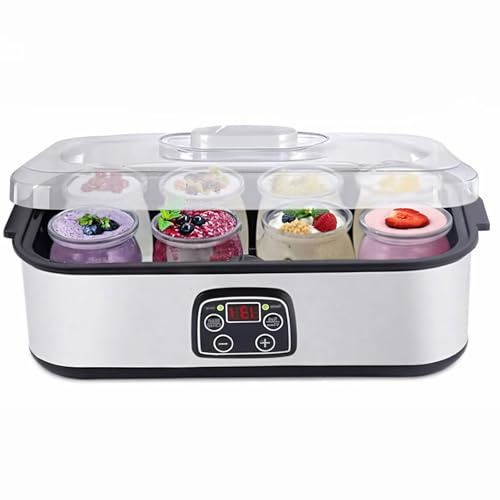 Yogurtera Multifuncional para Recetas Caseras Saludables, Cuenta con Operación Simple con Temporizador y Configuraciones de Temperatura, Ideal para Desayuno Familiar y Sabores Personalizables