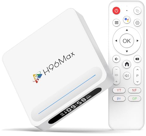 Android 14.0 TV Box 2025, 4GB RAM + 128GB ROM, LEFFOT H618 Plus 4K UHD Smart TV-Box, Decodificación 8K, con HDR10, 2.4G y 5G WiFi 6, BT 5.4, Control de Voz, Allwinner H618 Quad Core Arm Cortex A53