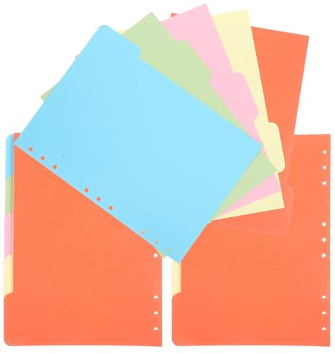 Abaodam Intercalaires pour Classeur B5 Colorés, 15 Onglets de Séparation Détachables en Papier, 3 Sets de 5 Feuilles, Séparateurs de Page Pratiques pour Bloc-notes et Organisation