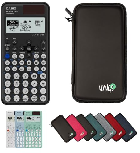 Casio fx-85GTCW+ Scientific Calculator Black (UK Version) including a WYNGS protective case in Black - Basic Set