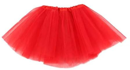 Girls Red Tutu Skirt 3 Layer Tulle Ballet Skirt for Party Dress Up | Soft 3 layer red tutu skirt for girls with comfy stretch waist for parties dancing dress up and daily play
