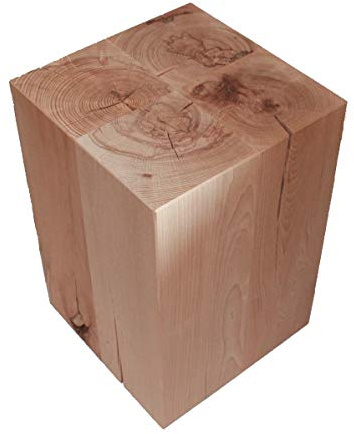 AAF Nommel®, Sitzblock Massiv Holz Block Sitzhocker Buche 45 x 30 x 30 cm Nr. 01