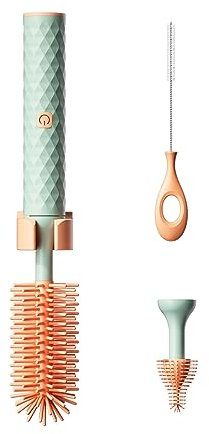 Newwyt Efficient Electric Baby Bottle Cleaner Brush set Silicone Bottle Brush Set Rooeling Automatic Bottle Cleaner for Bottles