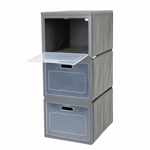 Camp4 Mobile pieghevole da campeggio, 3 armadietto da campeggio con 3 scomparti, grigio, 30 x 40 x 75 cm, 181318933