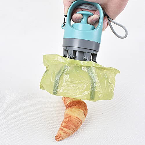 Kotschaufel, Hundekrallen-Hundekotsammler, Berührungsloser, Leichter, Tragbarer Kotschaufel für Haustiere mit Beutelspender und Aufhängegurt, Unverzichtbarer Kotclip für Hunde