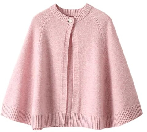 LIUYUYOUGO Pashminas Für Damen Schal Aus Merinowolle Für Damen Kurz Gestrickter Schalponcho Offene Vorderseite Knopfleiste Strickjacke Eleganter Weicher Kaschmirmantel Winter Strickpullover Cape T