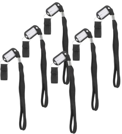 FRCOLOR 6 Pièces Lot Sangles de Poignet pour Canne Antiperte Légères et Réutilisables avec Étiquette Nominative Dragonne Antidérapante pour Marche et Randonnée