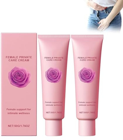 Intimpflegecreme für Frauen, Natürliche Pflegecreme für Frauen, Tiefenpflegende Körpercreme, Pflanzenbasierte Pflegeformel, Verbessert Elastizität, Weichere und Glattere Haut