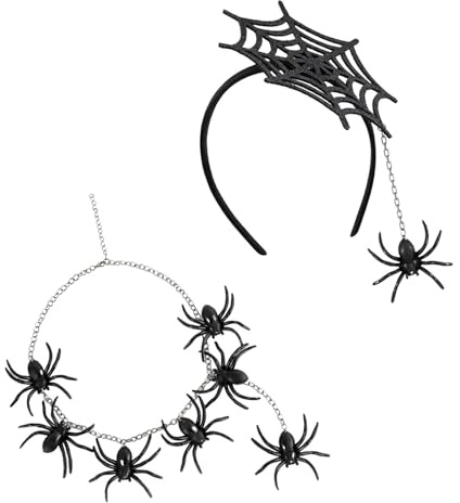 Baoblaze Serre-tête et collier d'Halloween, serre-tête effrayant pour fête, carnaval, déguisement