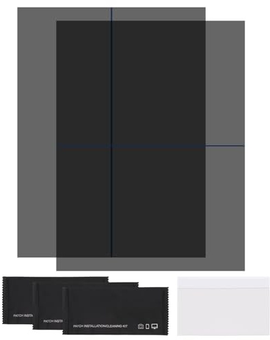 sourcing map Film polarisé, feuilles polarisées adhésives de 20,1 cm, filtre polarisant linéaire avec kit de nettoyage, grattoir pour réparation d'écran LCD, éducation physique, 0 degrés/90 degrés