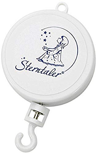 Sterntaler Boîte à Musique Interchangeable, Chère Lune, Tu vas si Silencieuse, Convient dès la Naissance, Mobile, 10 x 7 x 2,2 cm, Blanc