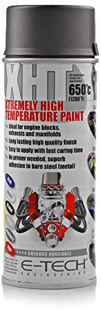 E-TECH XHT004 XHT Graphite Extremely High Temperature Spray Paint Brake Caliper Engine Block 650'C