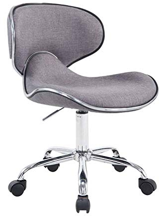 CLP Arbeitshocker LAS Vegas V2 mit hochwertiger Polsterung und Stoffbezug I Höhenverstellbarer Rollhocker mit robustem Metallgestell, Farbe:grau