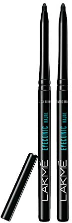 2 X Lakme Eyeconic Kajal Twin Pack, Black, 0.35g - India