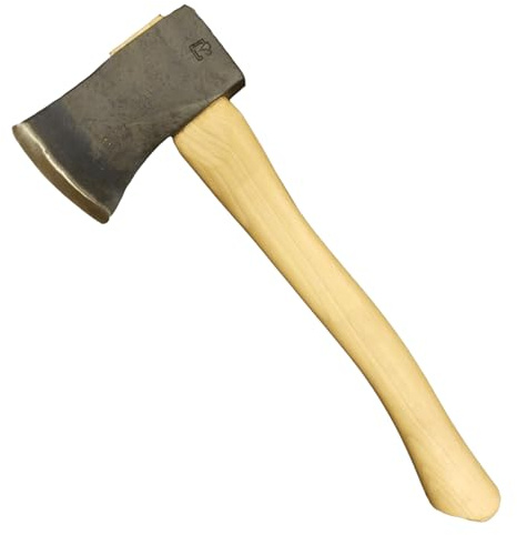 COUNCIL TOOL Camping Hatchet - 1.75 lbs Dayton Pattern Axe with 14 Curved Hickory Handle & Drop Forged Steel Head, Made in The USA - SU20HCT14C