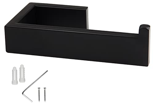 EXLECO Toilettenpapierhalter 14,5cm Klopapierhalter Schwarz Wandhalterung 304 Edelstahl Gebürstetes Finish WC Rollenhalter für Badezimmer und Küche