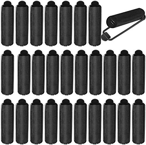 WILLBOND 40 Pieces Sponge Hair Rollers Satin Rollers for Hair Soft Curler Flexible Styling Curlers Wave for Hairdressing Styling(0.6 Inch,Black)