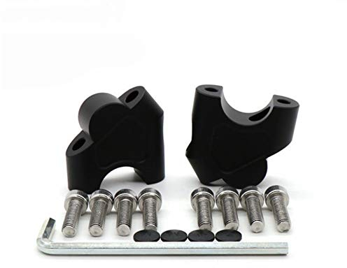 VSKTE Motorradlenker-Erhöhung, Höhenadapter, passend für Suzuki V-Strom DL 1050 XT 1050A 1050XT VStrom DL1050 (Farbe: schwarz)