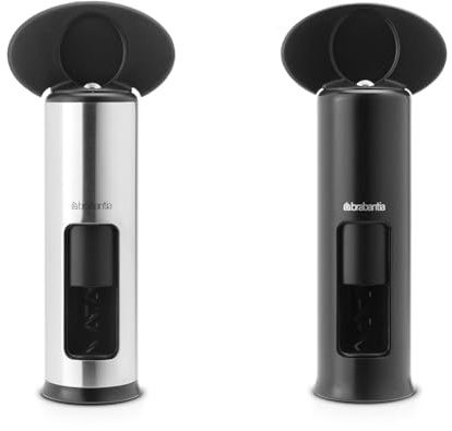Brabantia 369360 Classic Corkscrew - Matt Steel, 20x8x6 cm & 297663 Classic Corkscrew - Black, 10.5x14.5x22 cm