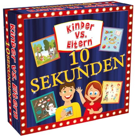 Kinder vs Eltern Spiel 10 Sekunden Gesellschaftsspiele ab 5 Jahre Kartenspiele Smart Games Partyspiele Kinderspiele Quiz Spiel Ostergeschenke Kinder | 48 Karten